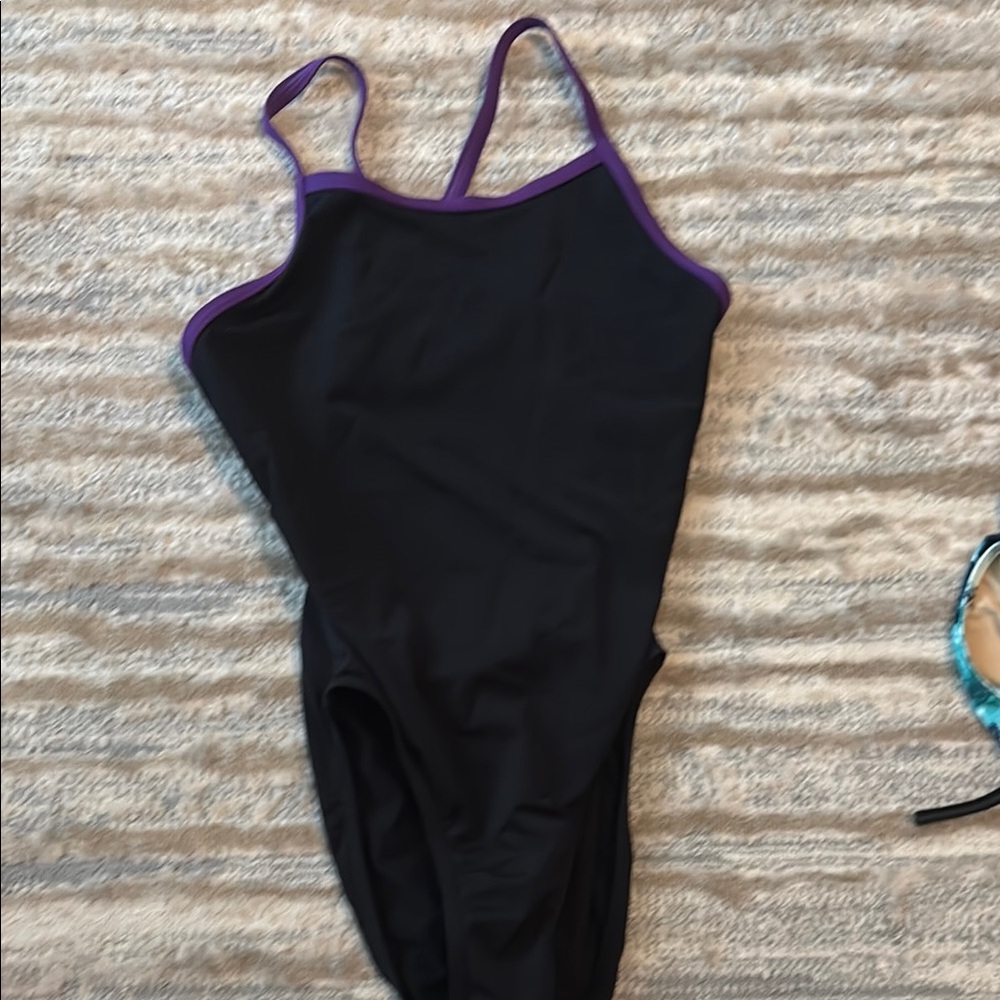 Black and Purple Women's Swimsuit